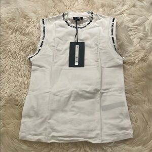 SKIMS Dolce & Gabbana White mock neck tank top